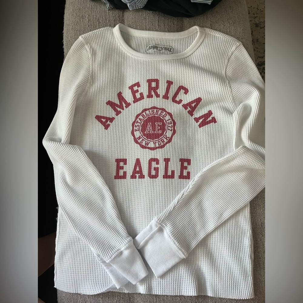 american eagle waffle knit long sleeve